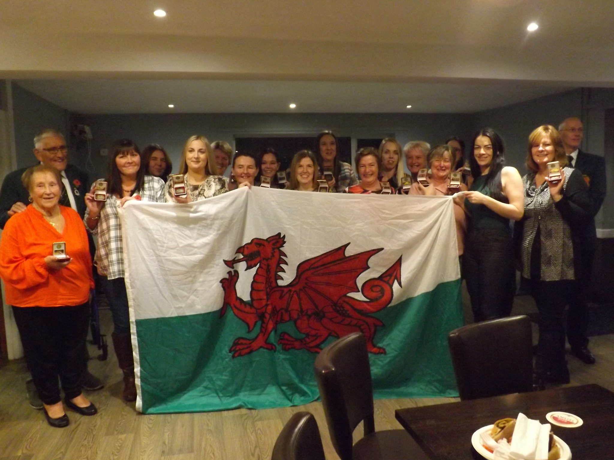 Welsh Ladies Celebrate Welsh Crown Green Bowling Association